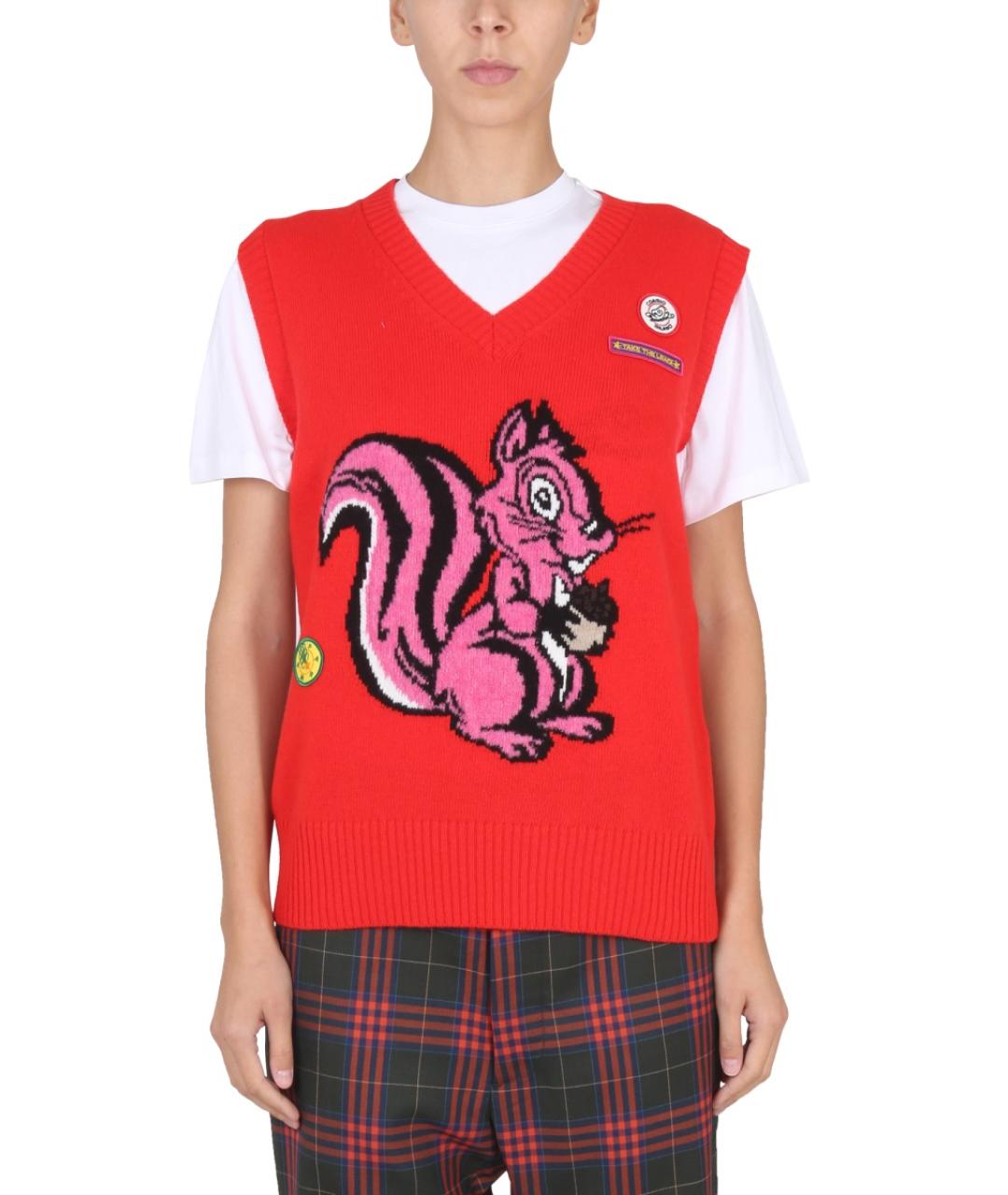 CORMIO Красная шерстяная жилетка, фото 2