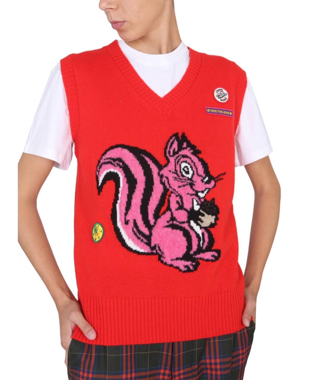 CORMIO Красная шерстяная жилетка, фото 5