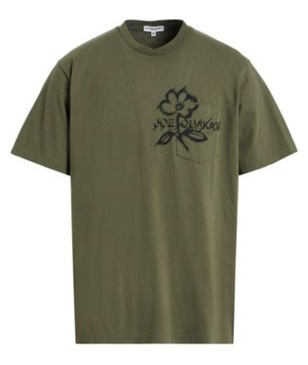 ENGINEERED GARMENTS Зеленая хлопковая футболка, фото 1