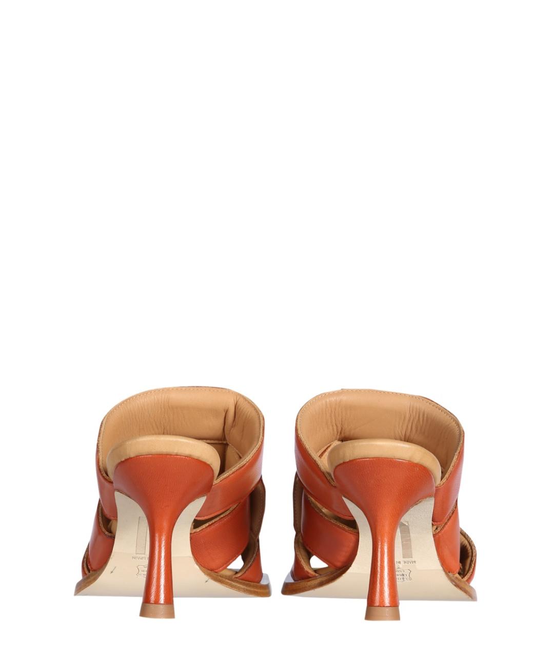 MIISTA Коричневые кожаные мюли, фото 3