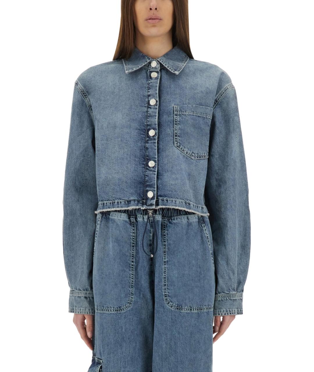 MOSCHINO JEANS Синяя хлопковая куртка, фото 5