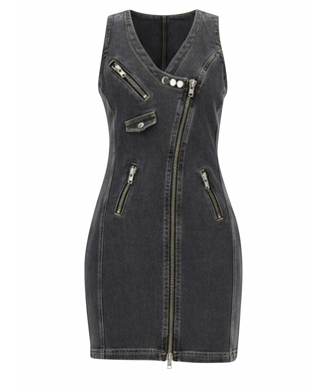 MOSCHINO JEANS Черное хлопковое повседневное платье, фото 1