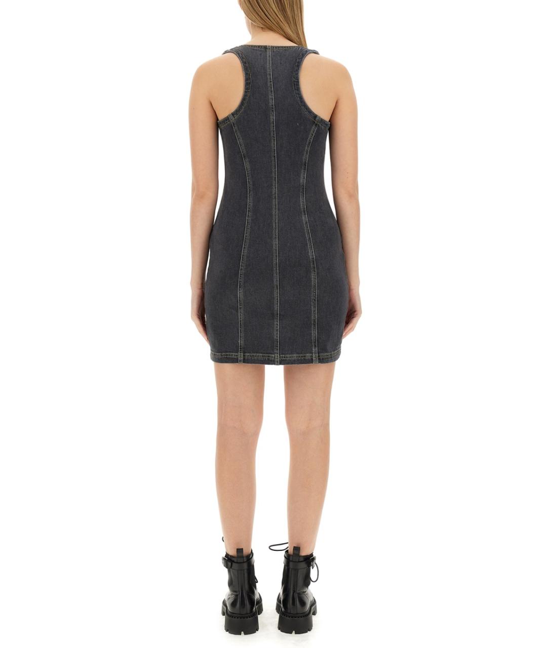 MOSCHINO JEANS Черное хлопковое повседневное платье, фото 3