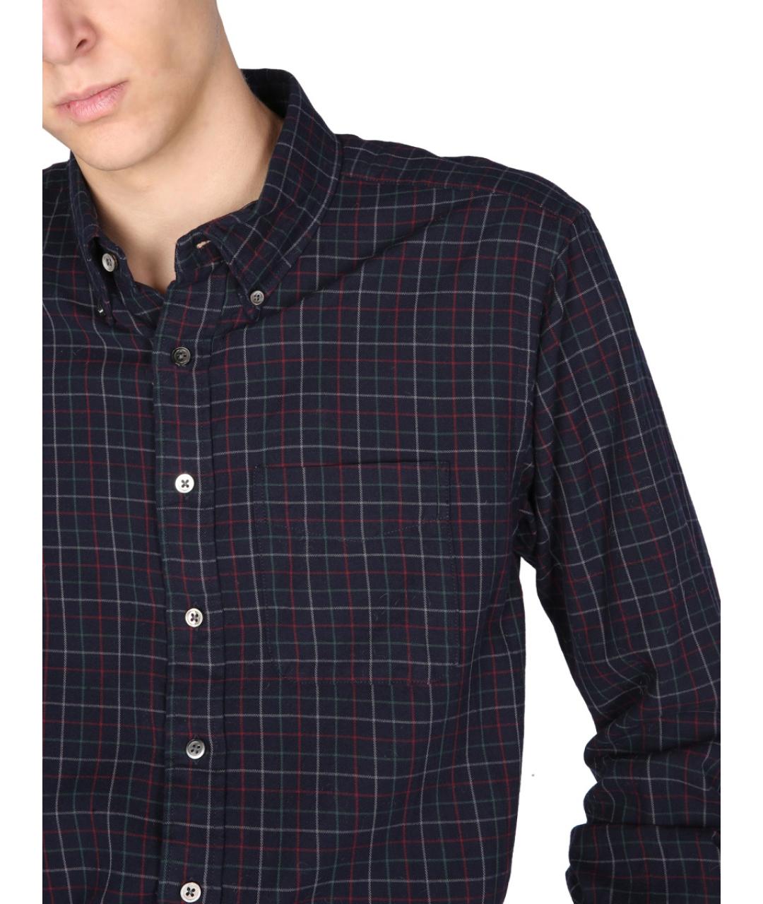 ENGINEERED GARMENTS Синяя хлопковая кэжуал рубашка, фото 4