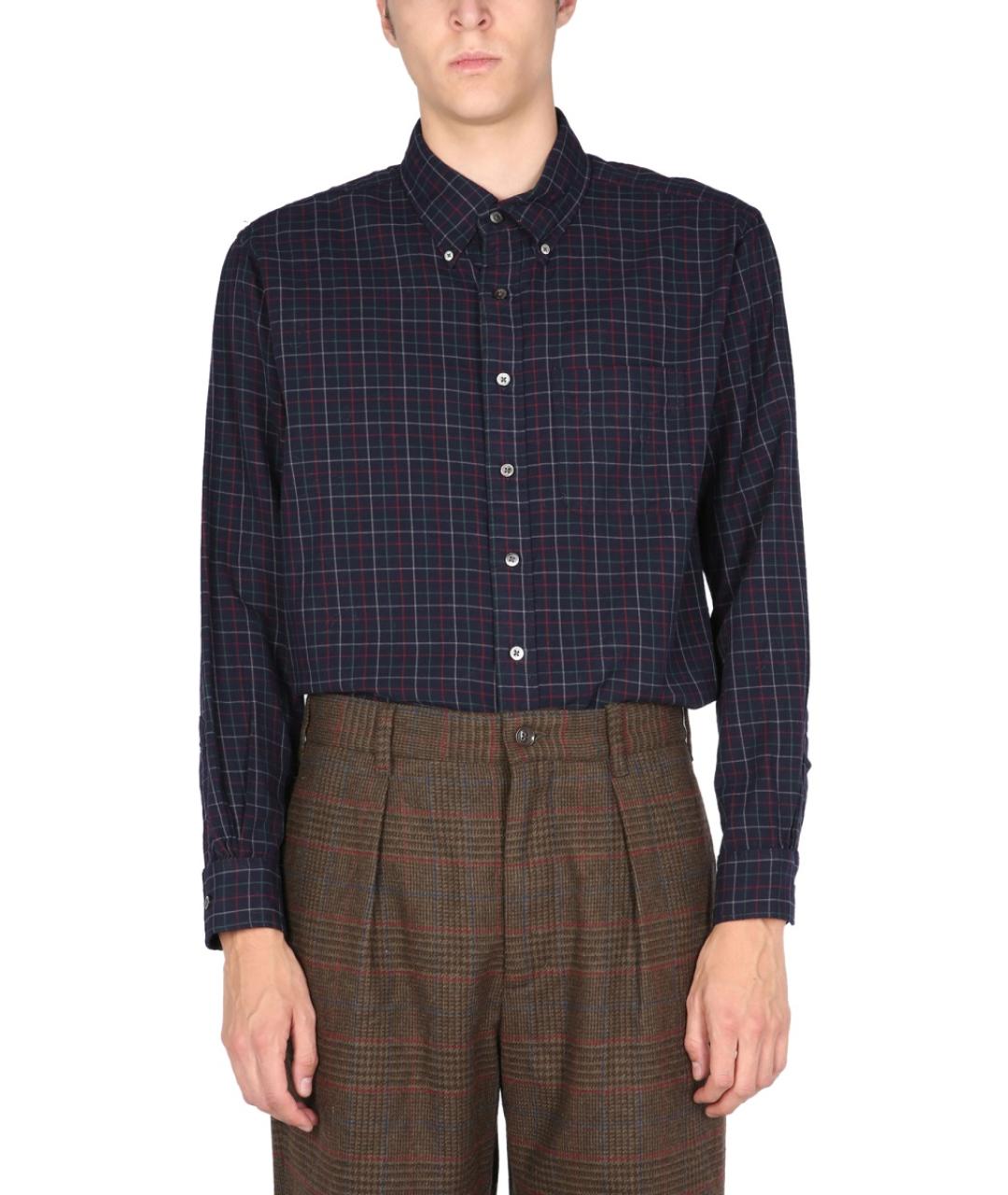 ENGINEERED GARMENTS Синяя хлопковая кэжуал рубашка, фото 5