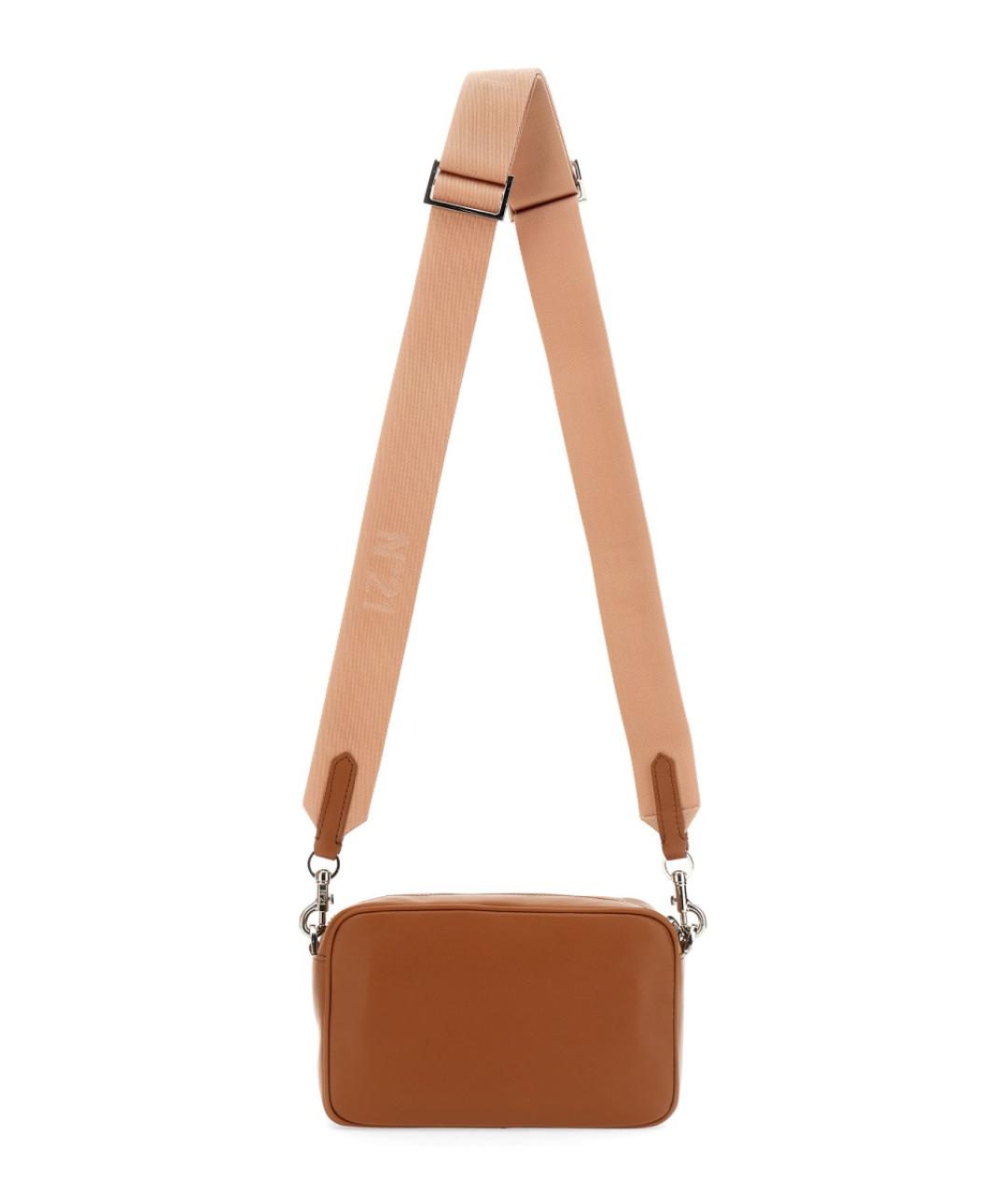 NO. 21 Коричневая кожаная сумка через плечо, фото 2