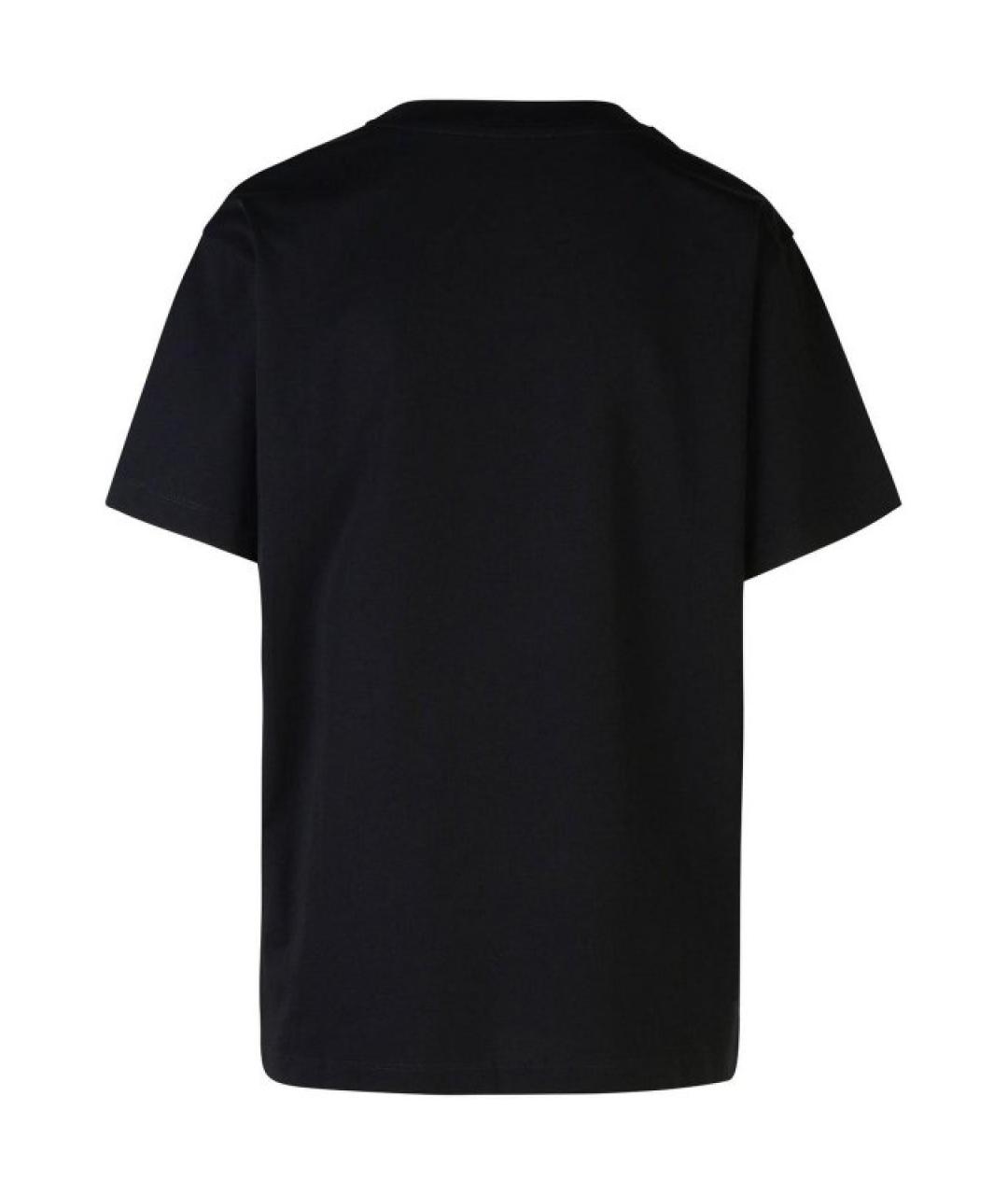 MOSCHINO JEANS Черная хлопковая футболка, фото 2