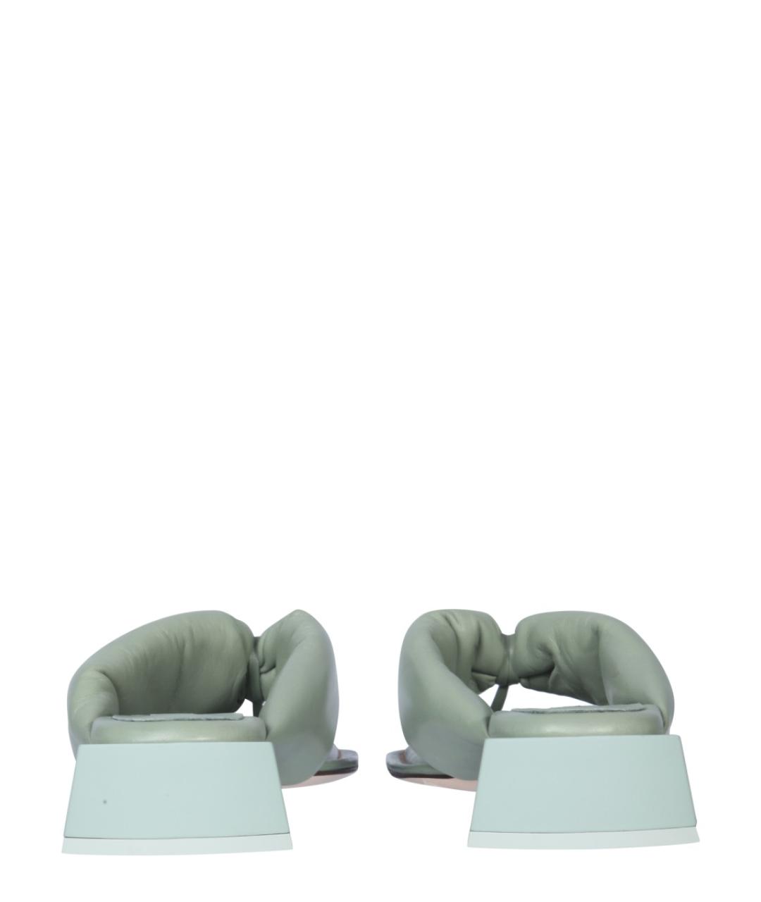 MIISTA Зеленые кожаные мюли, фото 3