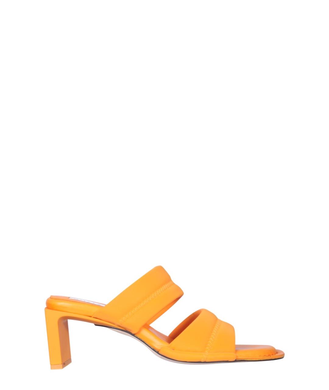 MIISTA Оранжевое кожаные мюли, фото 1