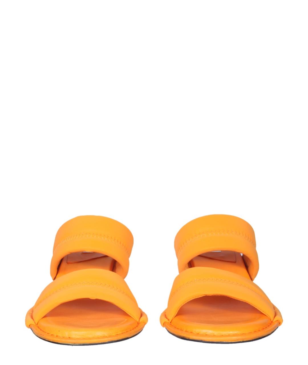 MIISTA Оранжевое кожаные мюли, фото 2