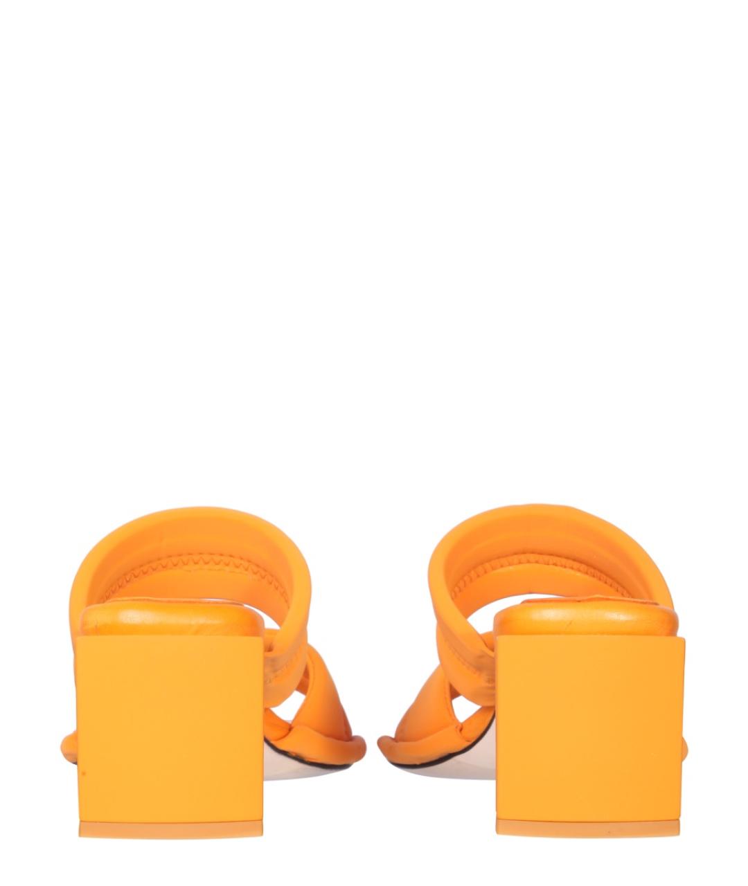 MIISTA Оранжевое кожаные мюли, фото 3