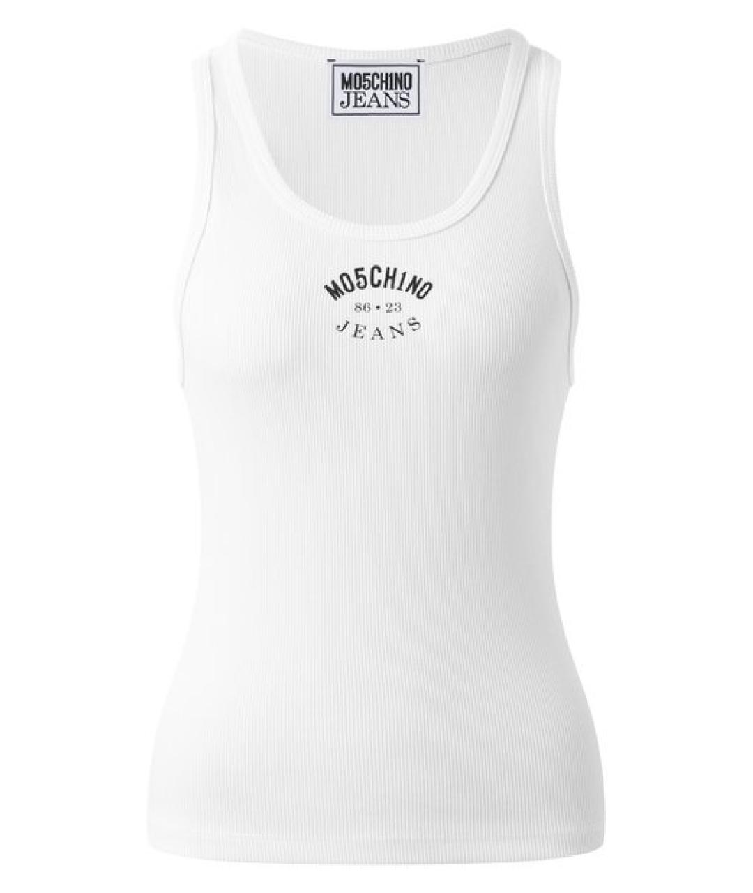 MOSCHINO JEANS Белая хлопковая майка, фото 1