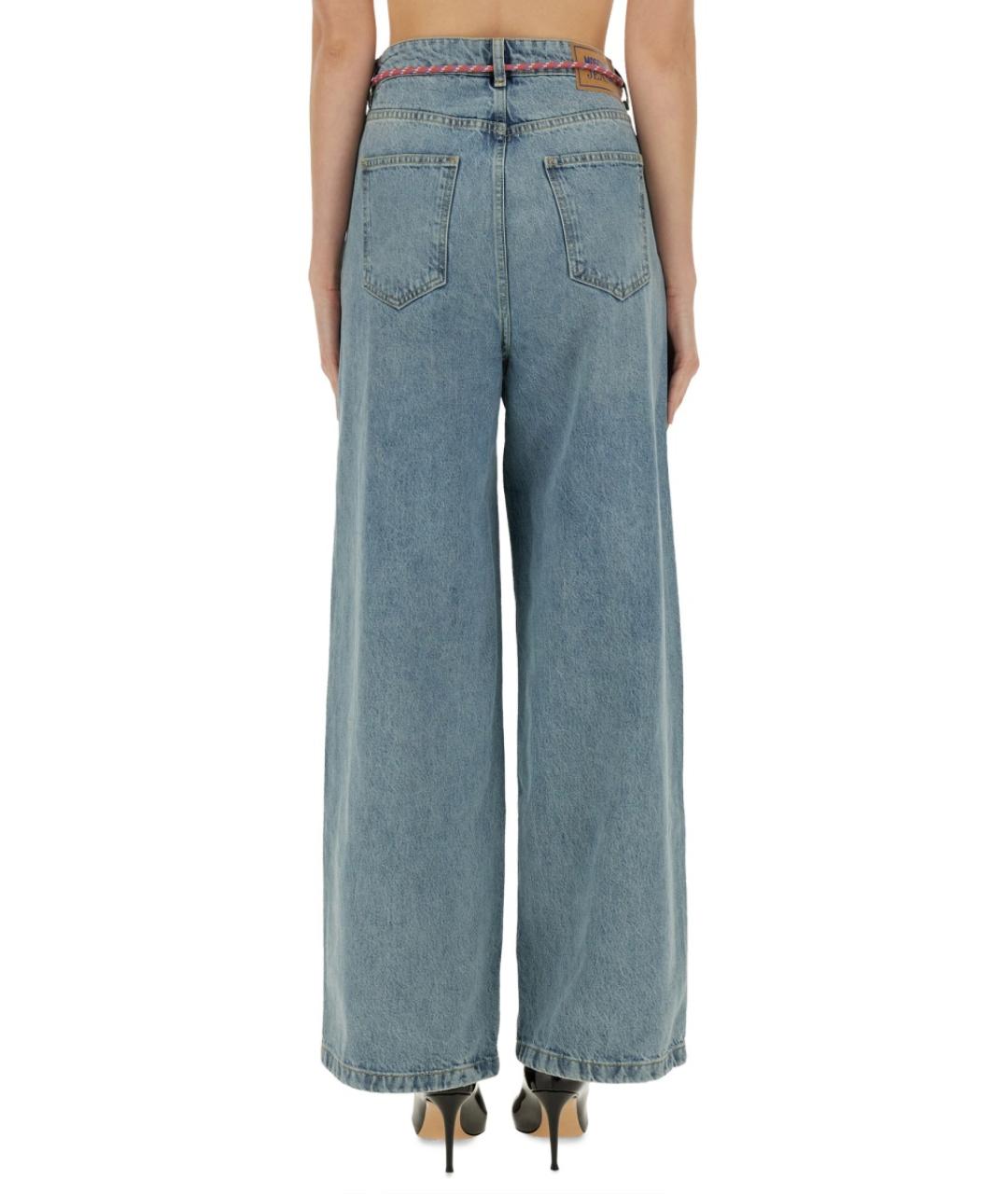 MOSCHINO JEANS Синие хлопковые прямые джинсы, фото 3
