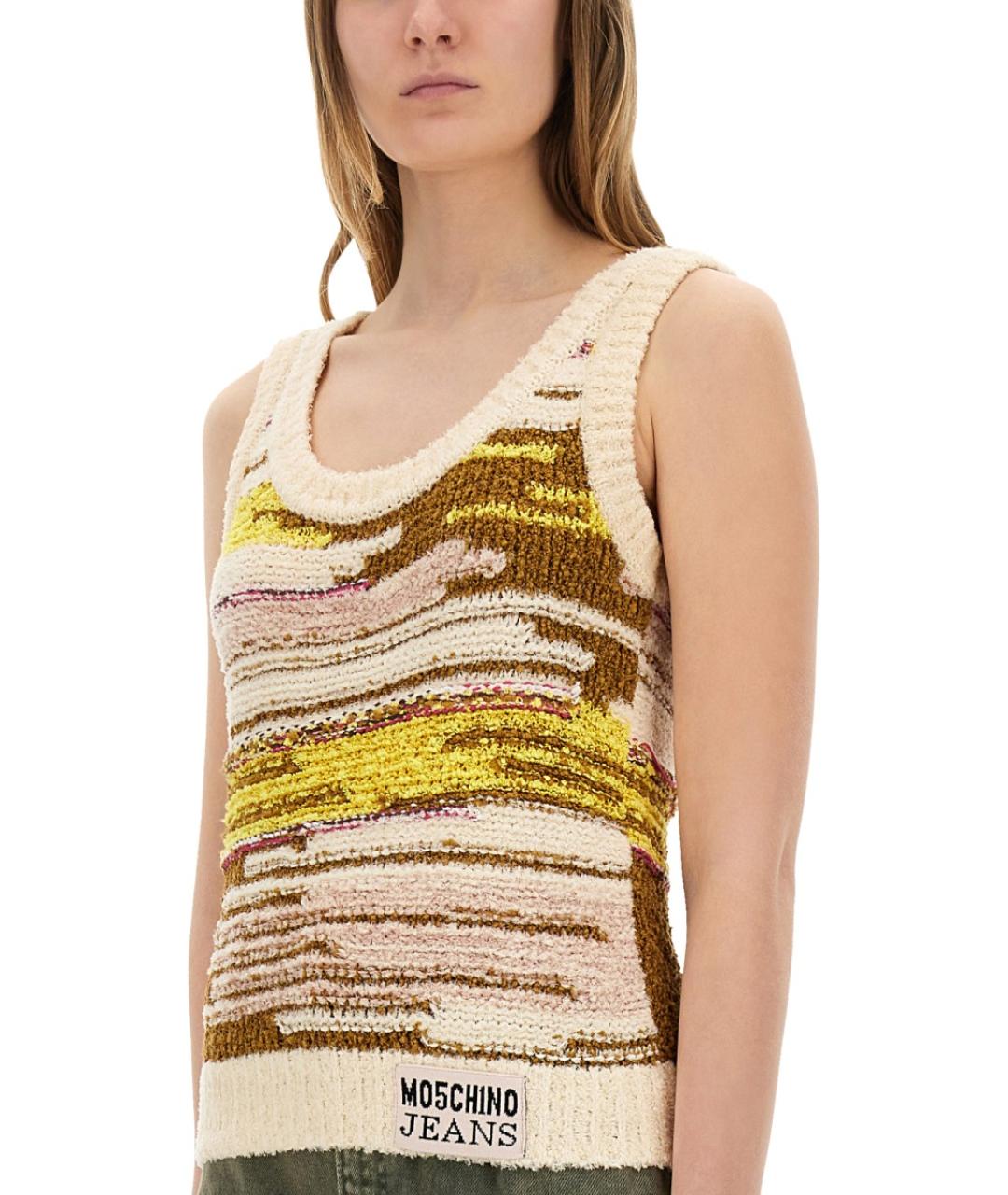 MOSCHINO JEANS Мульти хлопковая майка, фото 4
