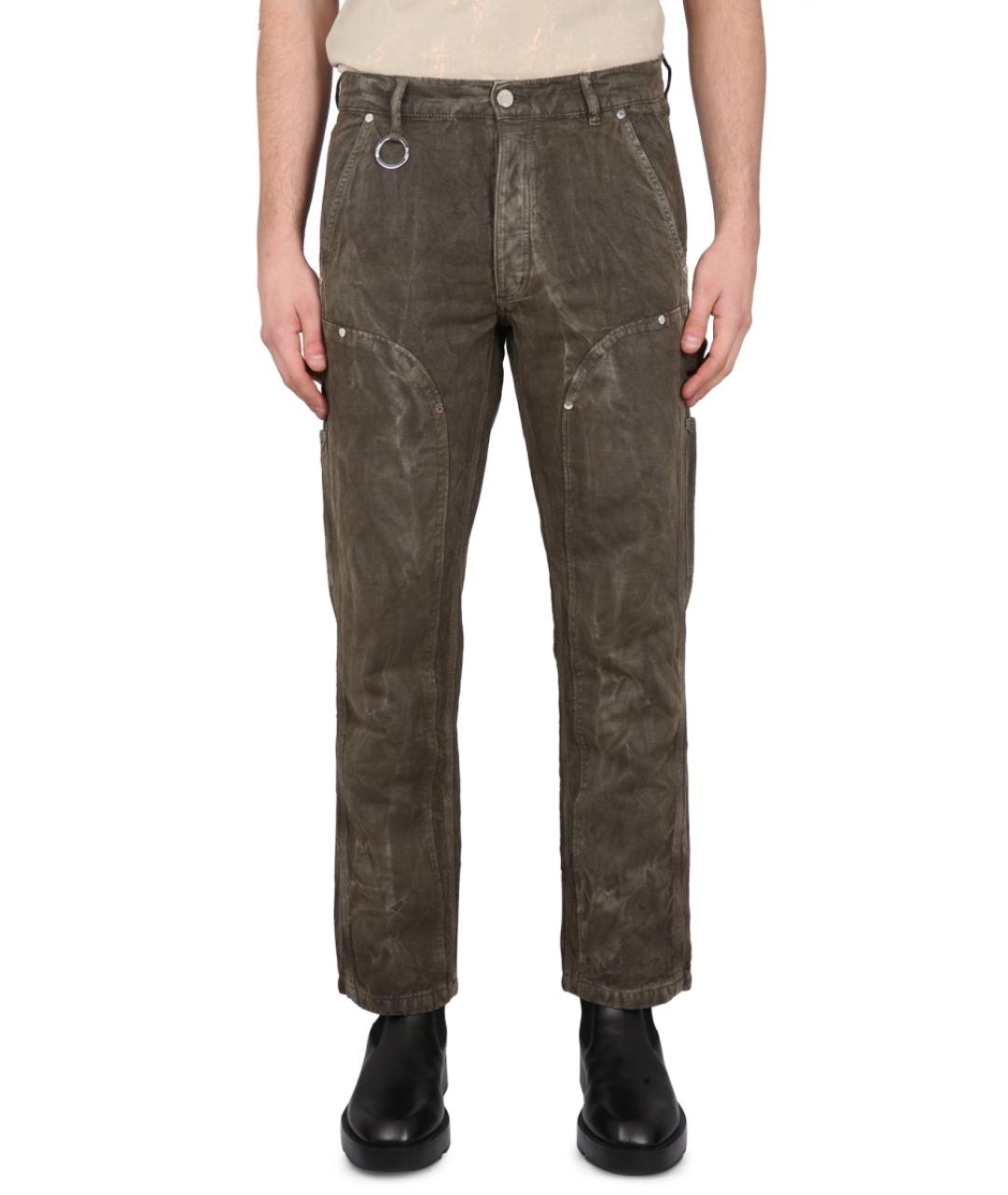 ETUDES Коричневые хлопковые повседневные брюки, фото 2