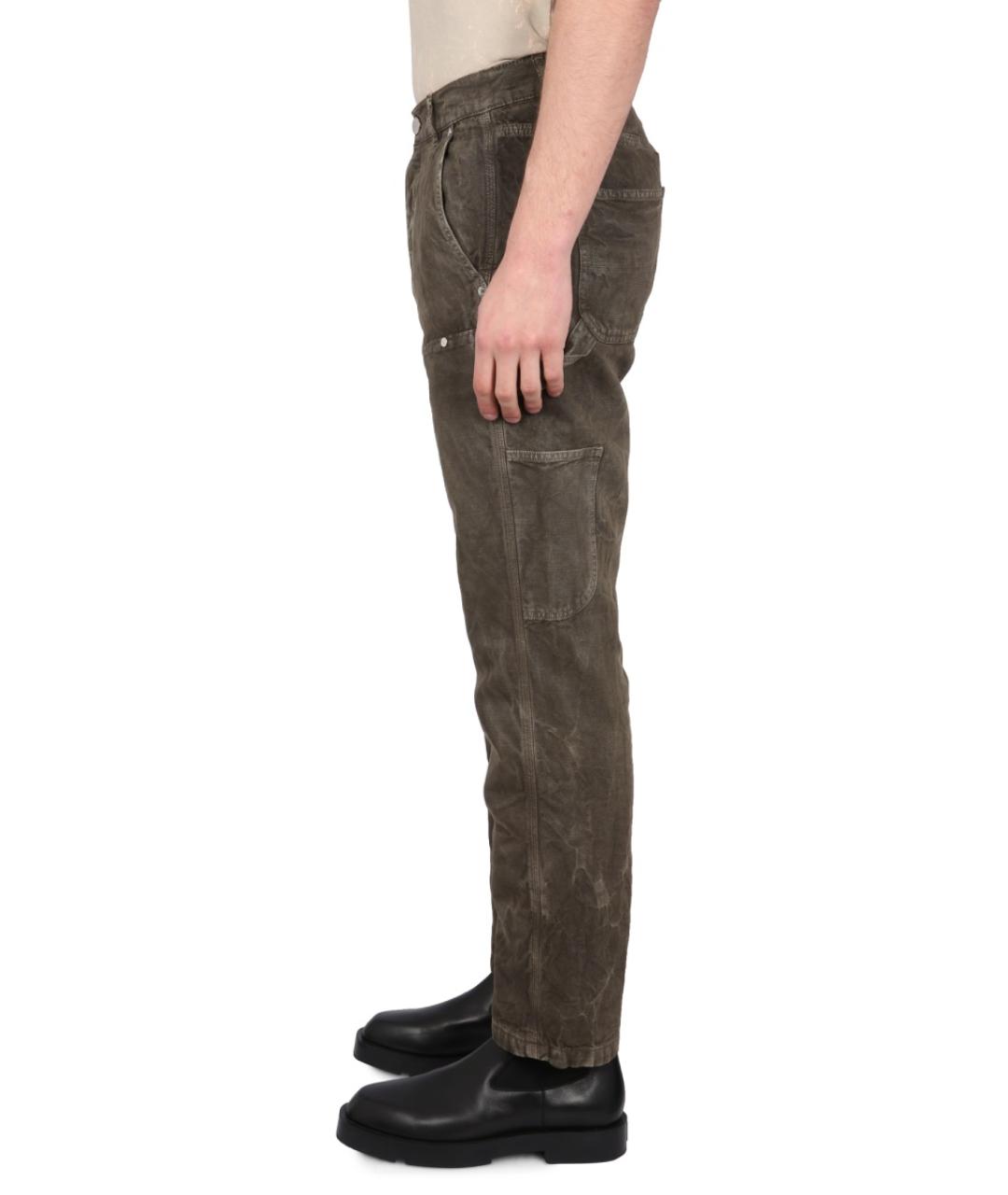 ETUDES Коричневые хлопковые повседневные брюки, фото 4