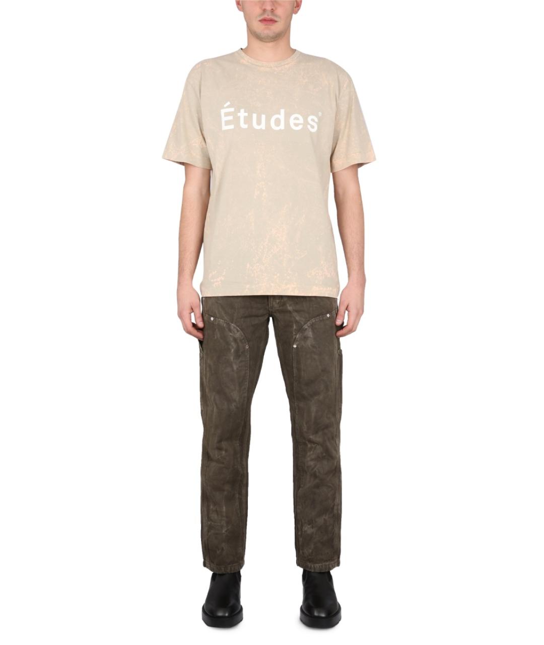 ETUDES Коричневые хлопковые повседневные брюки, фото 3