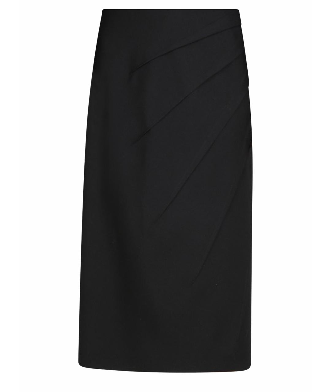 GUCCI Черная шерстяная юбка миди, фото 1