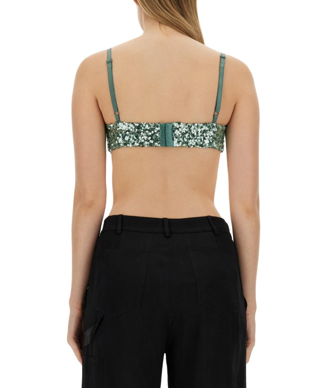 MOSCHINO JEANS Синяя полиэстеровая майка, фото 3