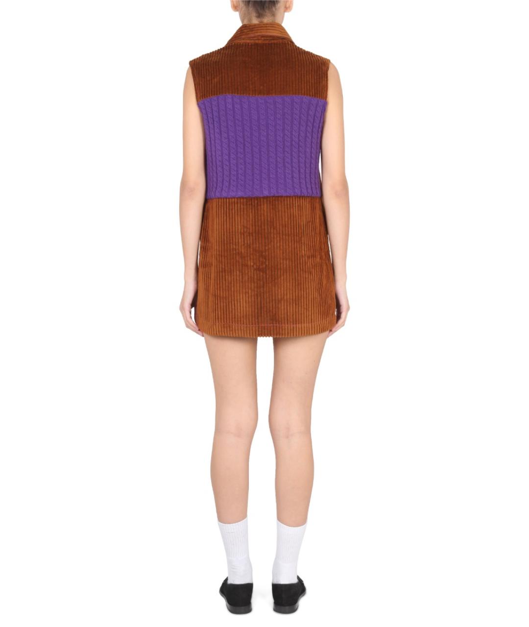 CORMIO Коричневое хлопковое повседневное платье, фото 4