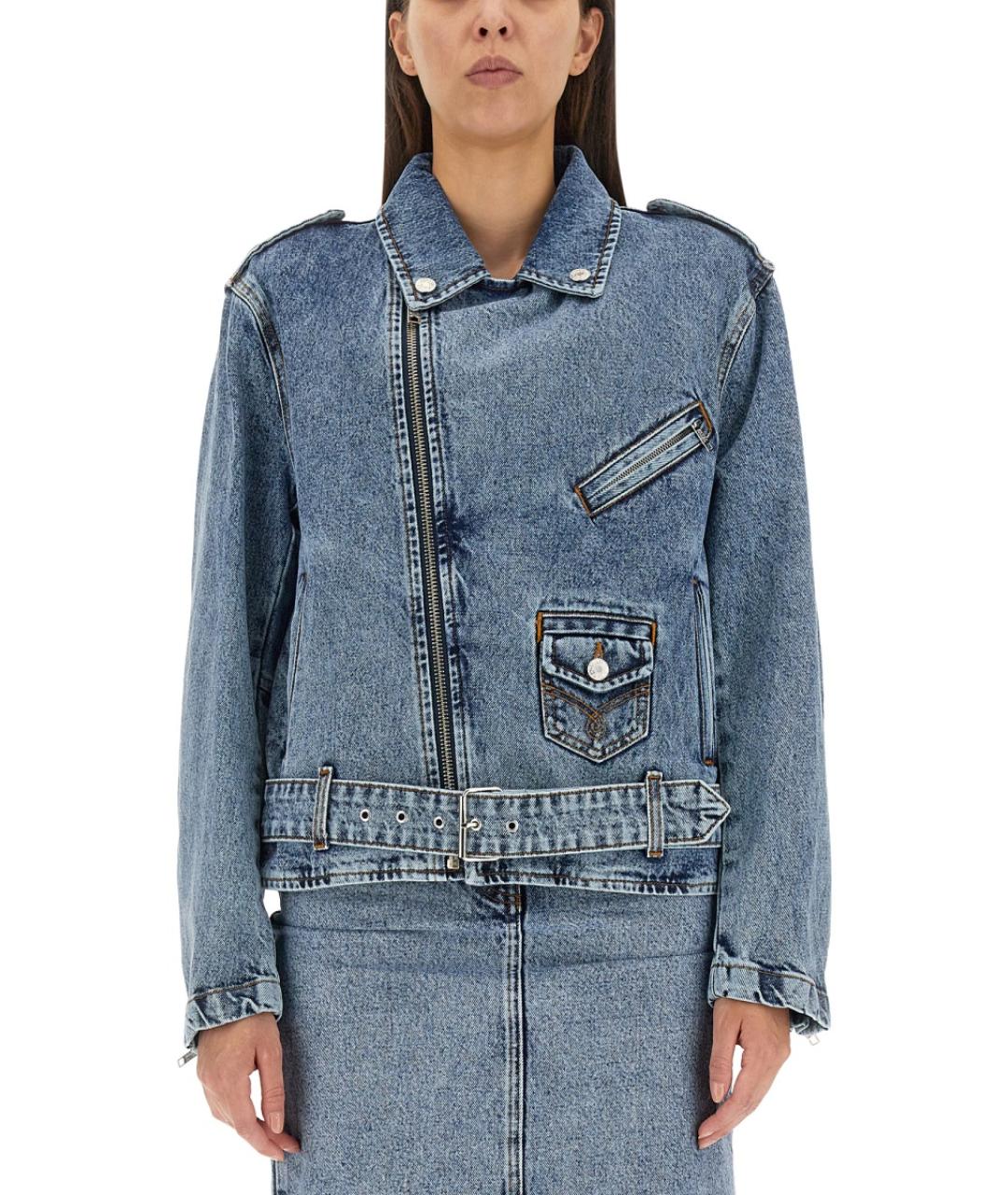 MOSCHINO JEANS Синяя хлопковая куртка, фото 2