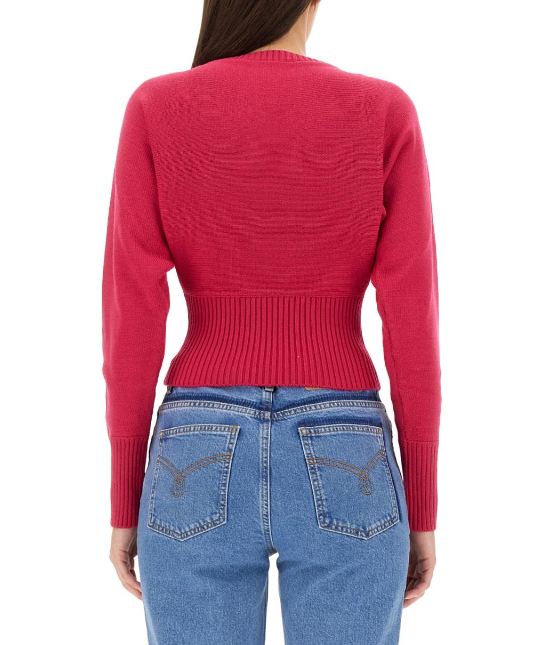 MOSCHINO JEANS Фуксия шерстяной джемпер / свитер, фото 3