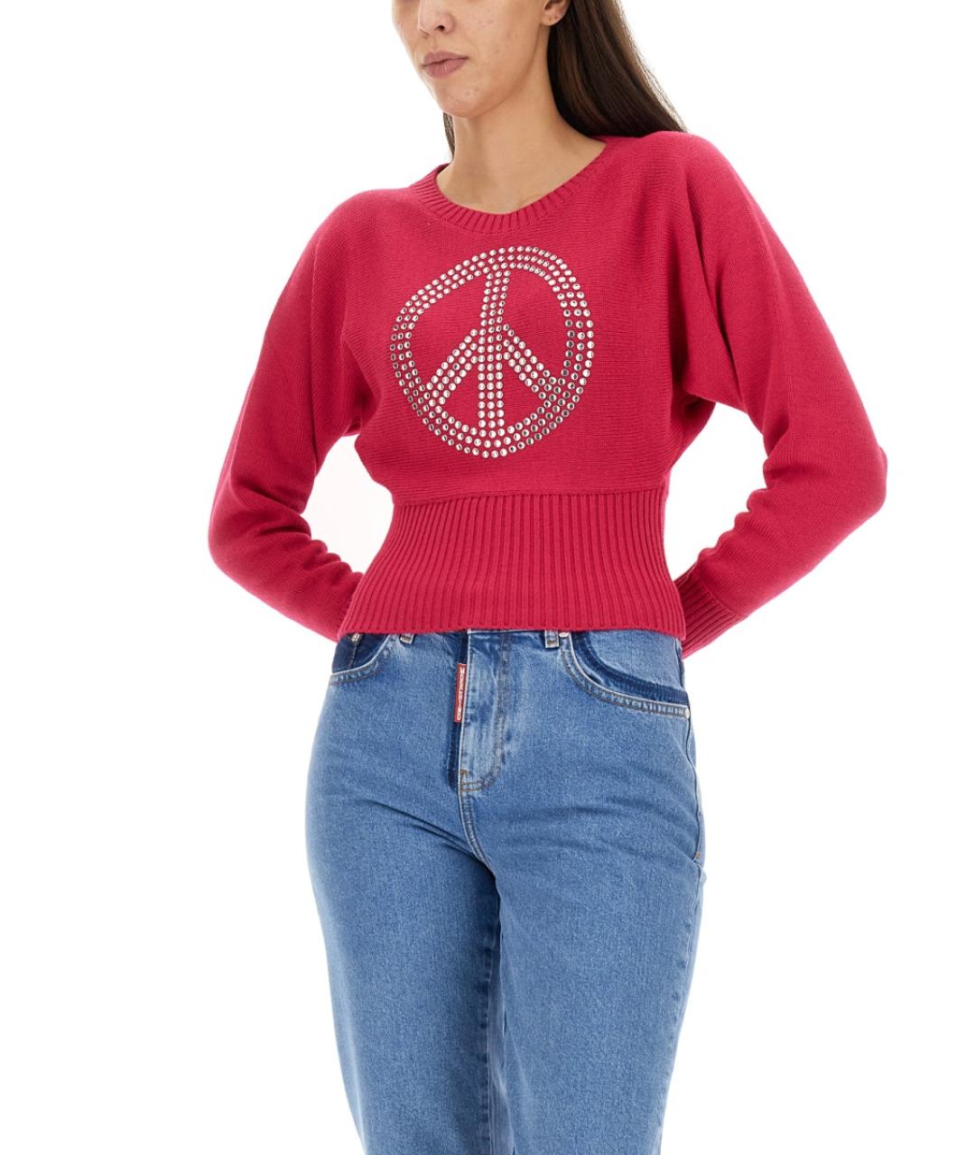 MOSCHINO JEANS Фуксия шерстяной джемпер / свитер, фото 4