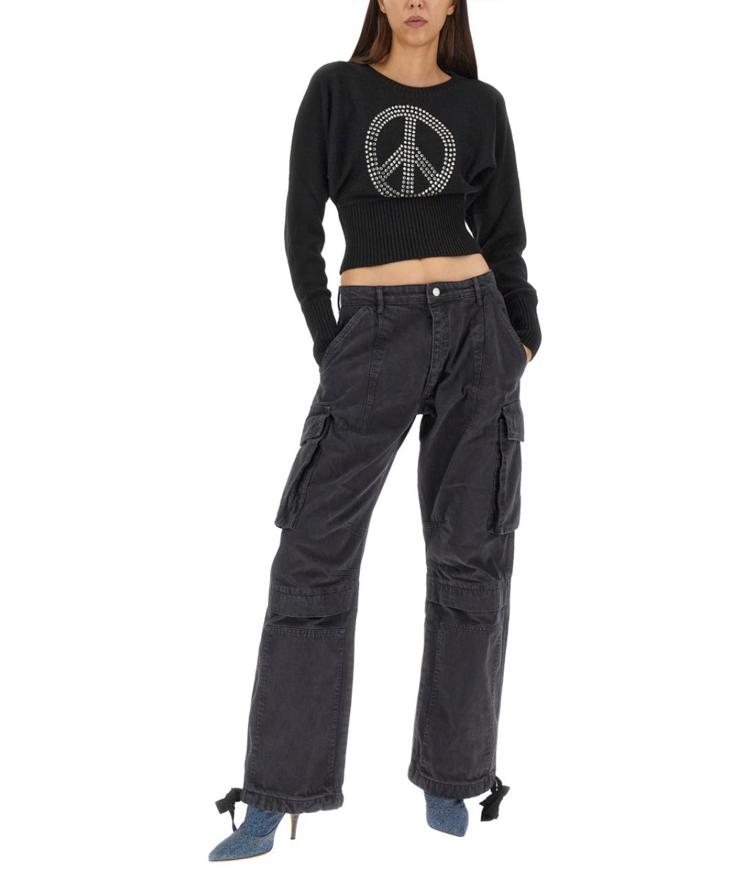 MOSCHINO JEANS Черный шерстяной джемпер / свитер, фото 3