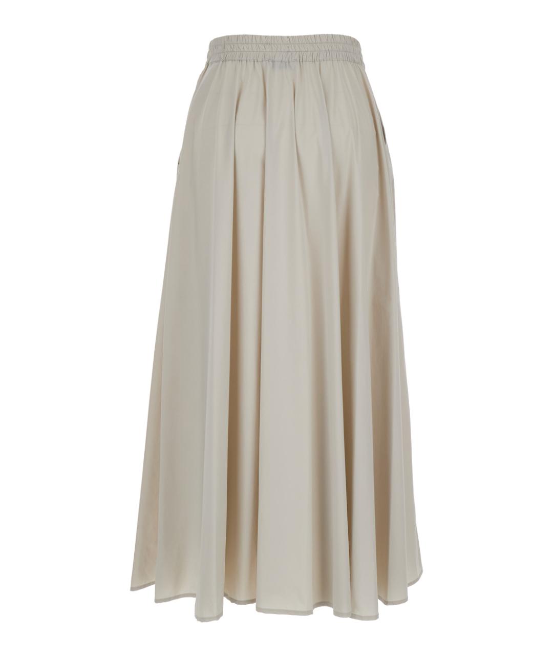 HERNO Бежевая полиамидовая юбка миди, фото 2