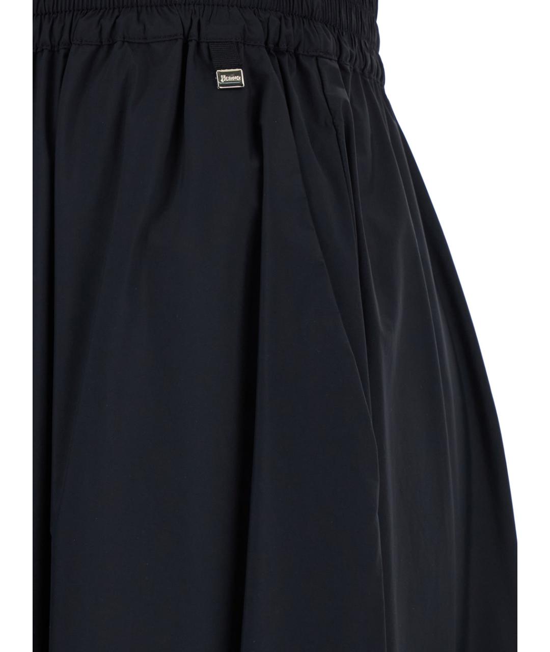 HERNO Черная полиамидовая юбка миди, фото 3