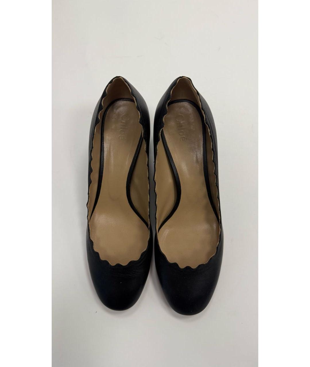 CHLOE Черные кожаные туфли, фото 3