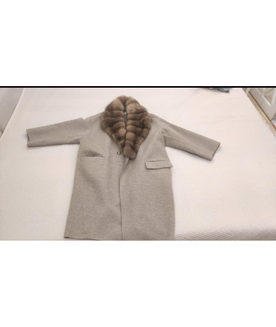 MANZONI 24 Бежевое кашемировое пальто, фото 8