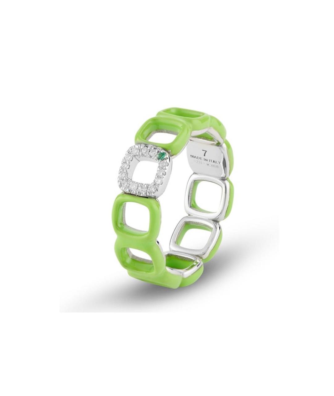 IVI Салатовыое серебряное кольцо, фото 3