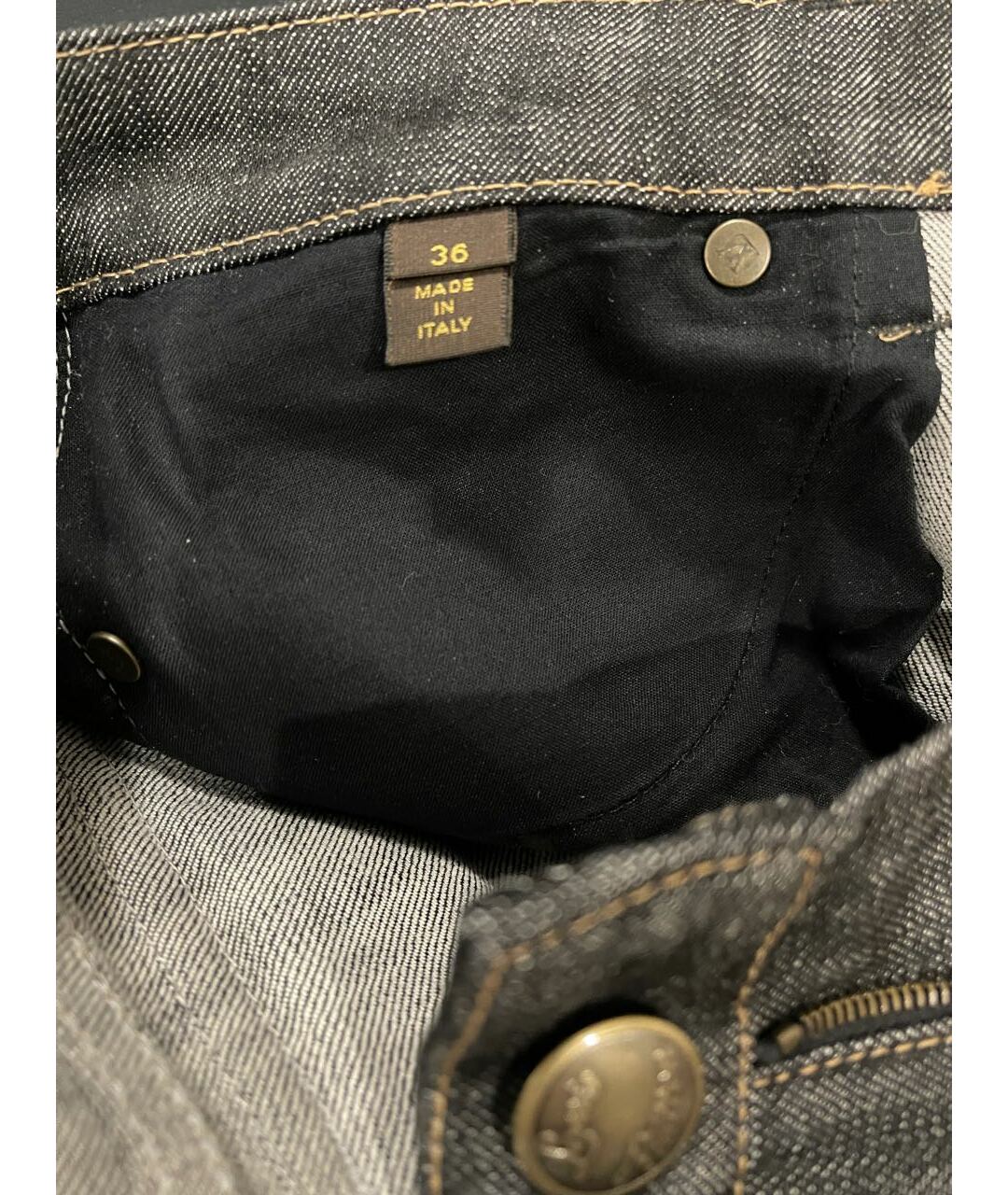 LOUIS VUITTON Хлопко-эластановые прямые джинсы, фото 4