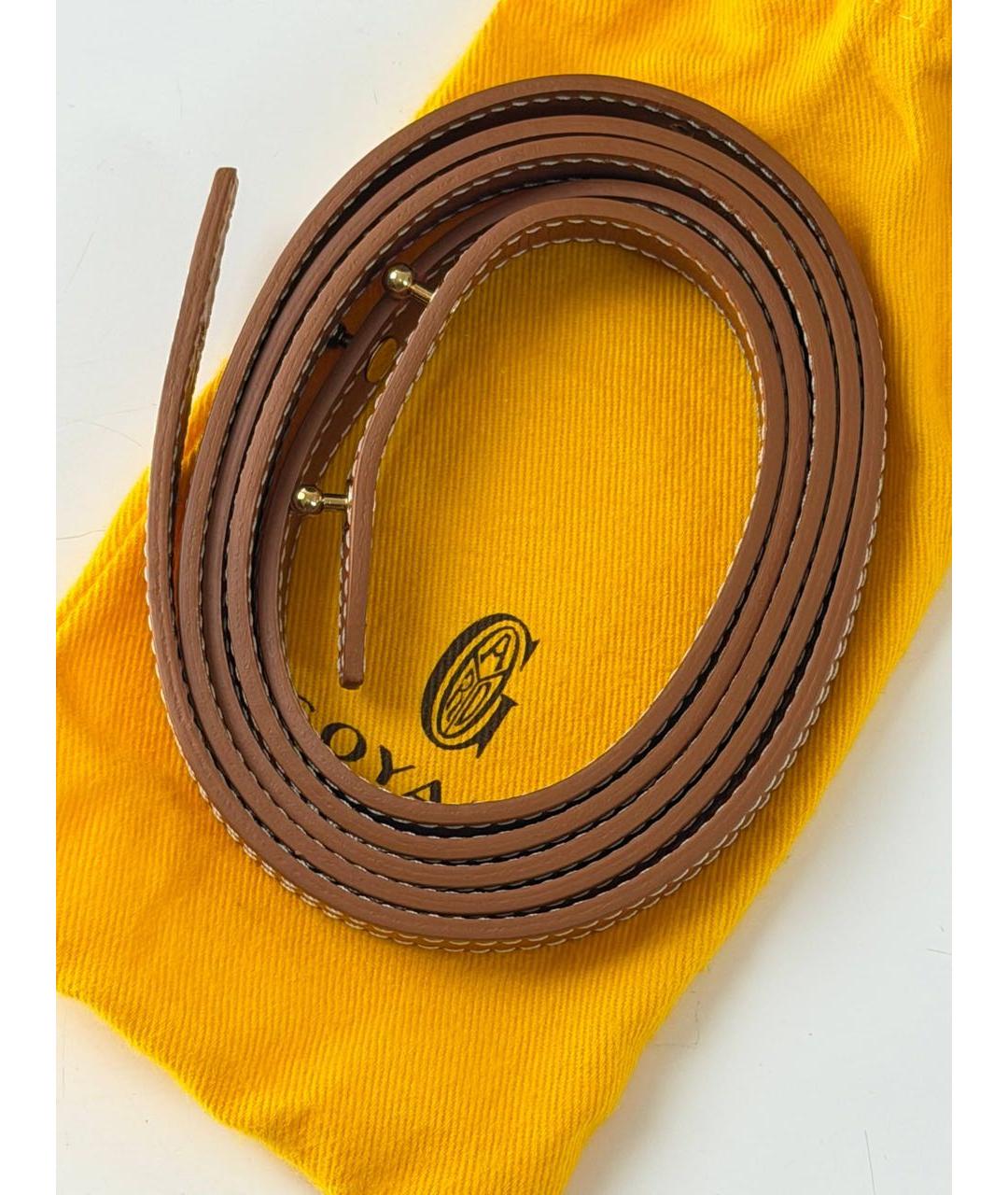 GOYARD Коричневая кожаная сумка через плечо, фото 5