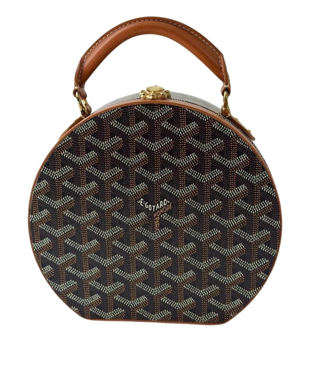 GOYARD Коричневая кожаная сумка через плечо, фото 1