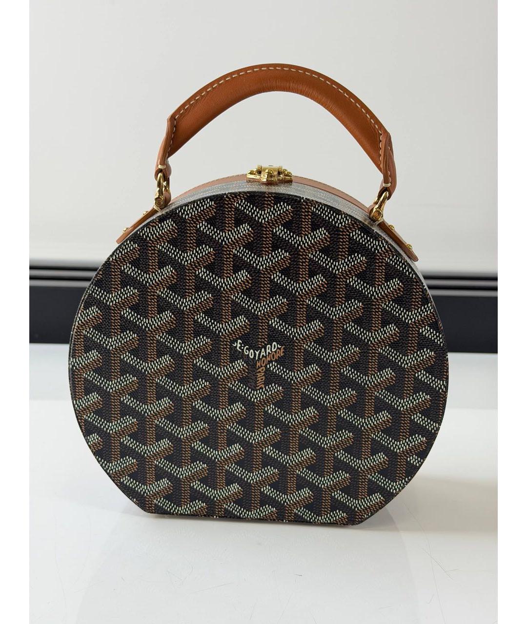 GOYARD Коричневая кожаная сумка через плечо, фото 3