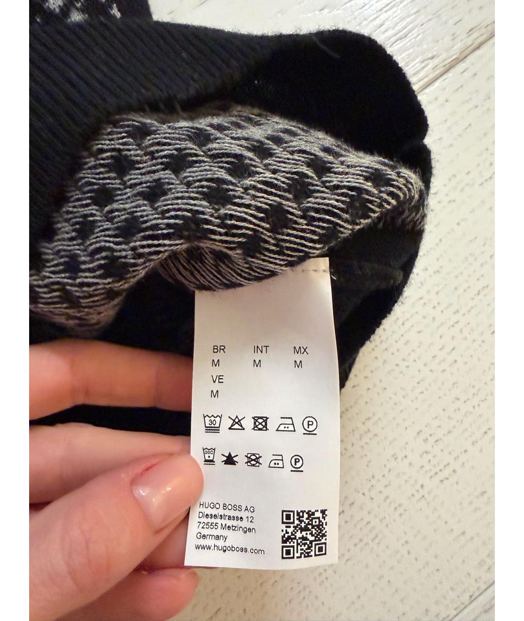HUGO BOSS Черный шерстяной джемпер / свитер, фото 6
