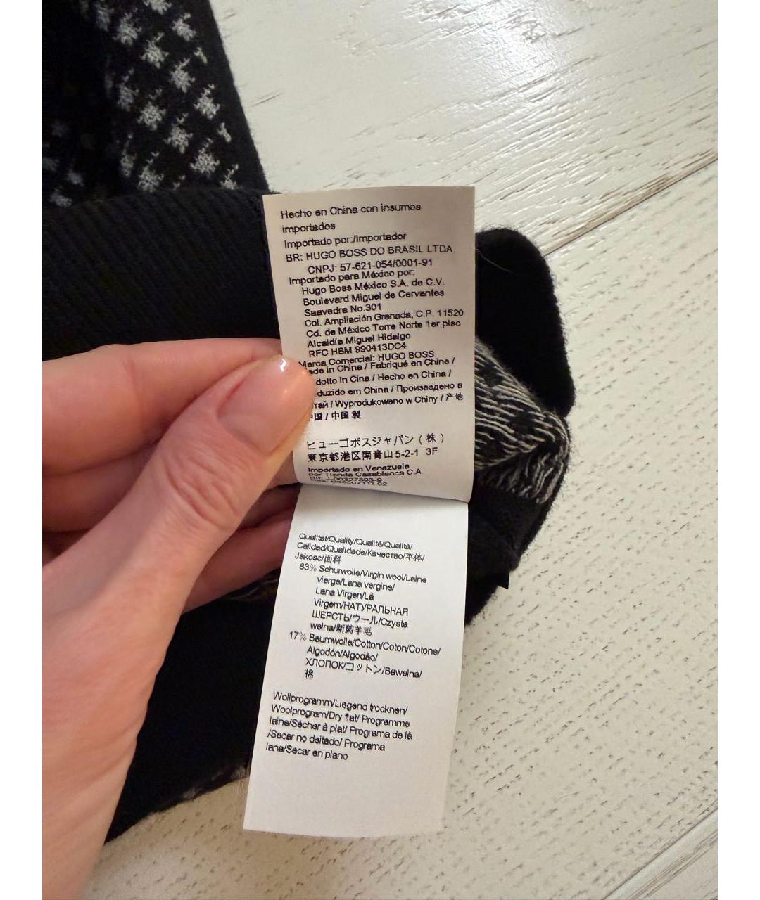 HUGO BOSS Черный шерстяной джемпер / свитер, фото 5