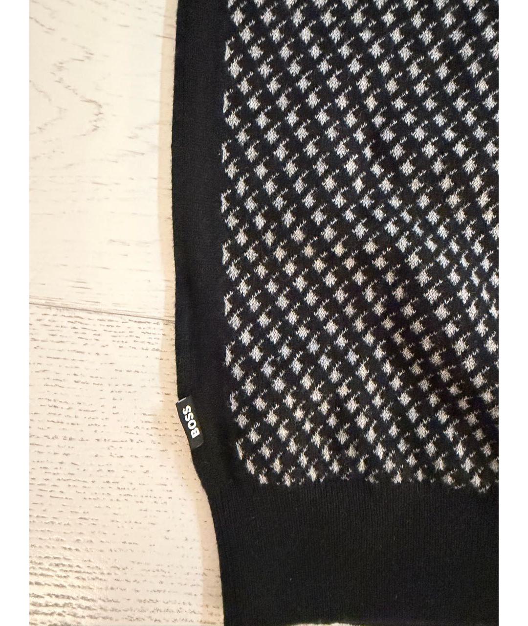 HUGO BOSS Черный шерстяной джемпер / свитер, фото 4