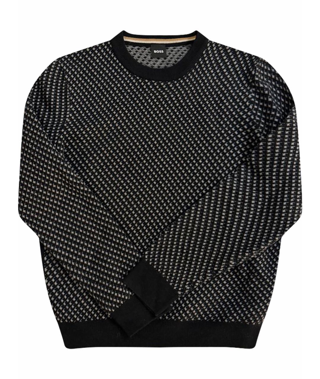 HUGO BOSS Черный шерстяной джемпер / свитер, фото 1