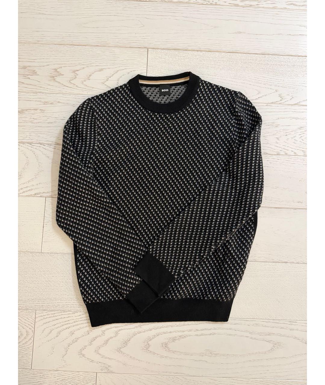 HUGO BOSS Черный шерстяной джемпер / свитер, фото 7