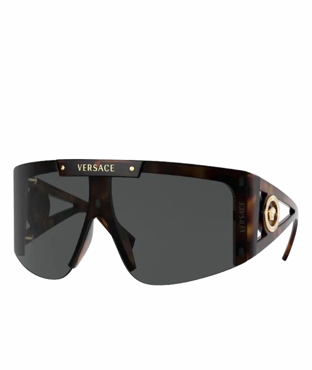 VERSACE Коричневые пластиковые солнцезащитные очки, фото 1