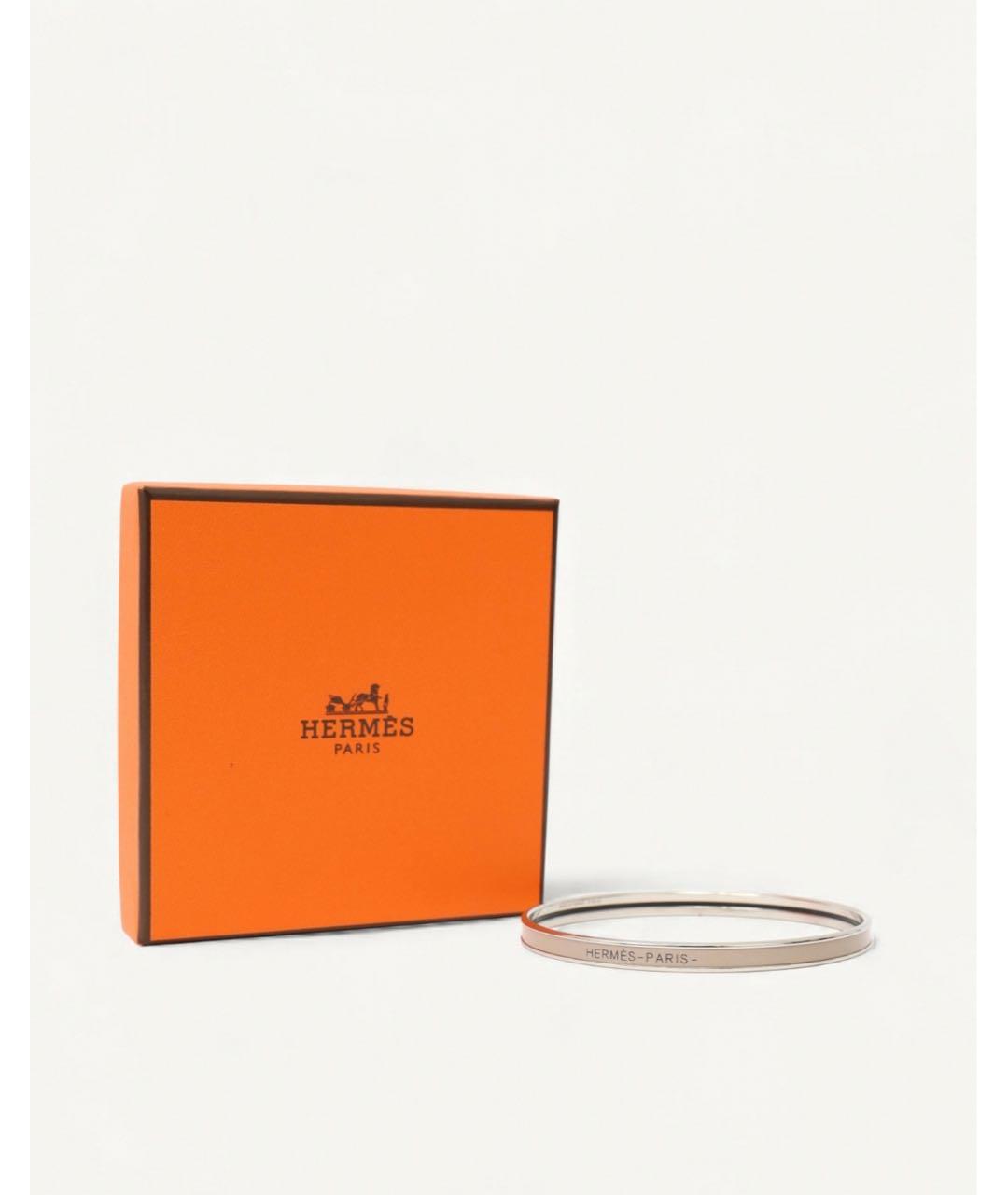 HERMES Серый металлический браслет, фото 4