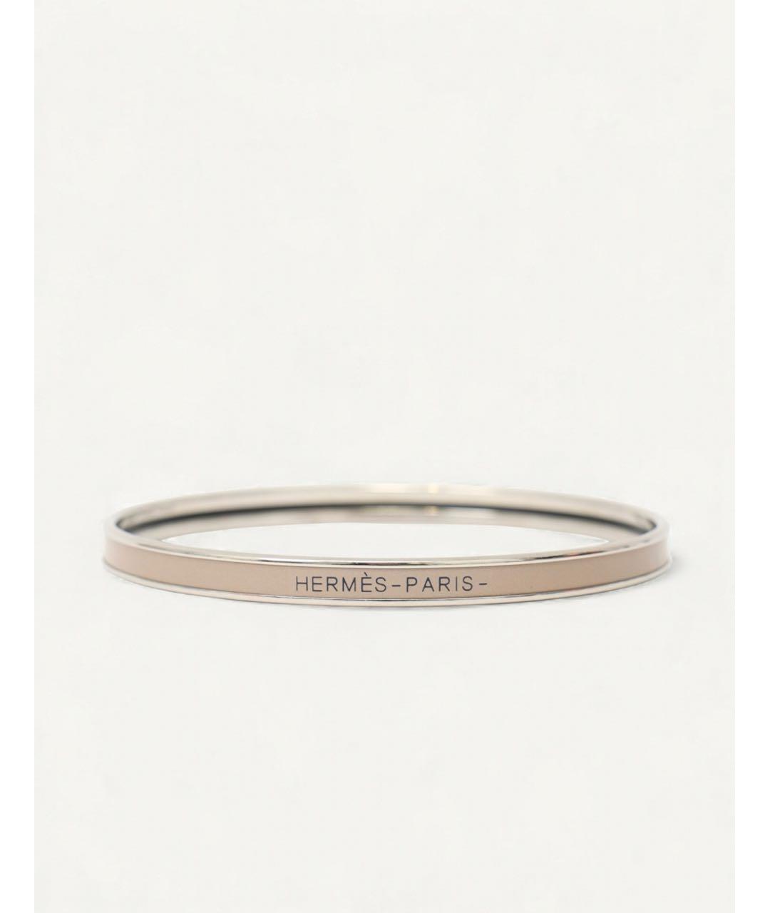 HERMES Серый металлический браслет, фото 6