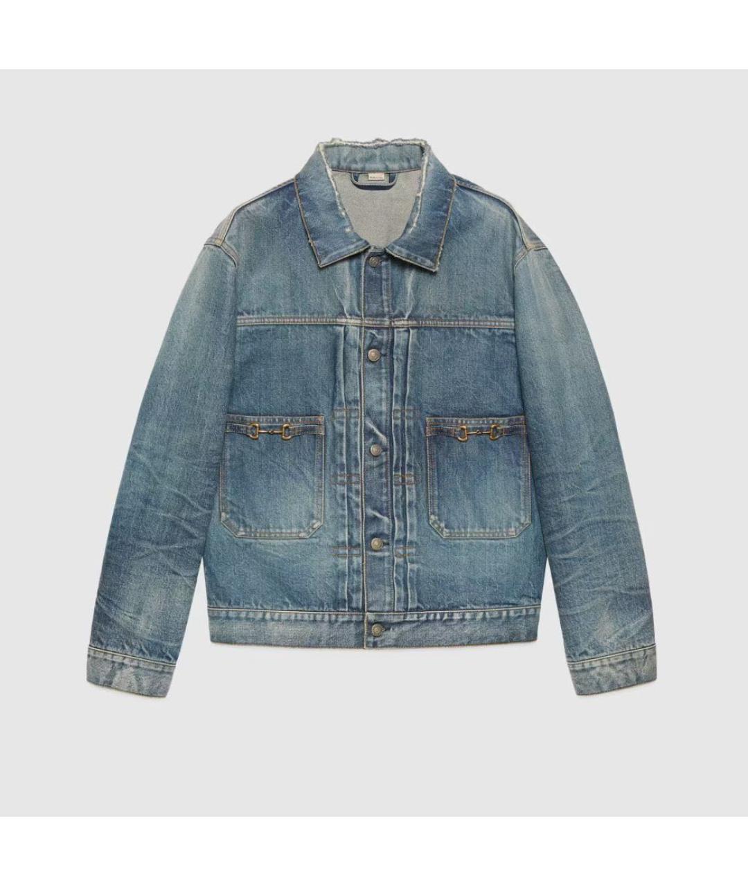GUCCI Синяя деним куртка, фото 8