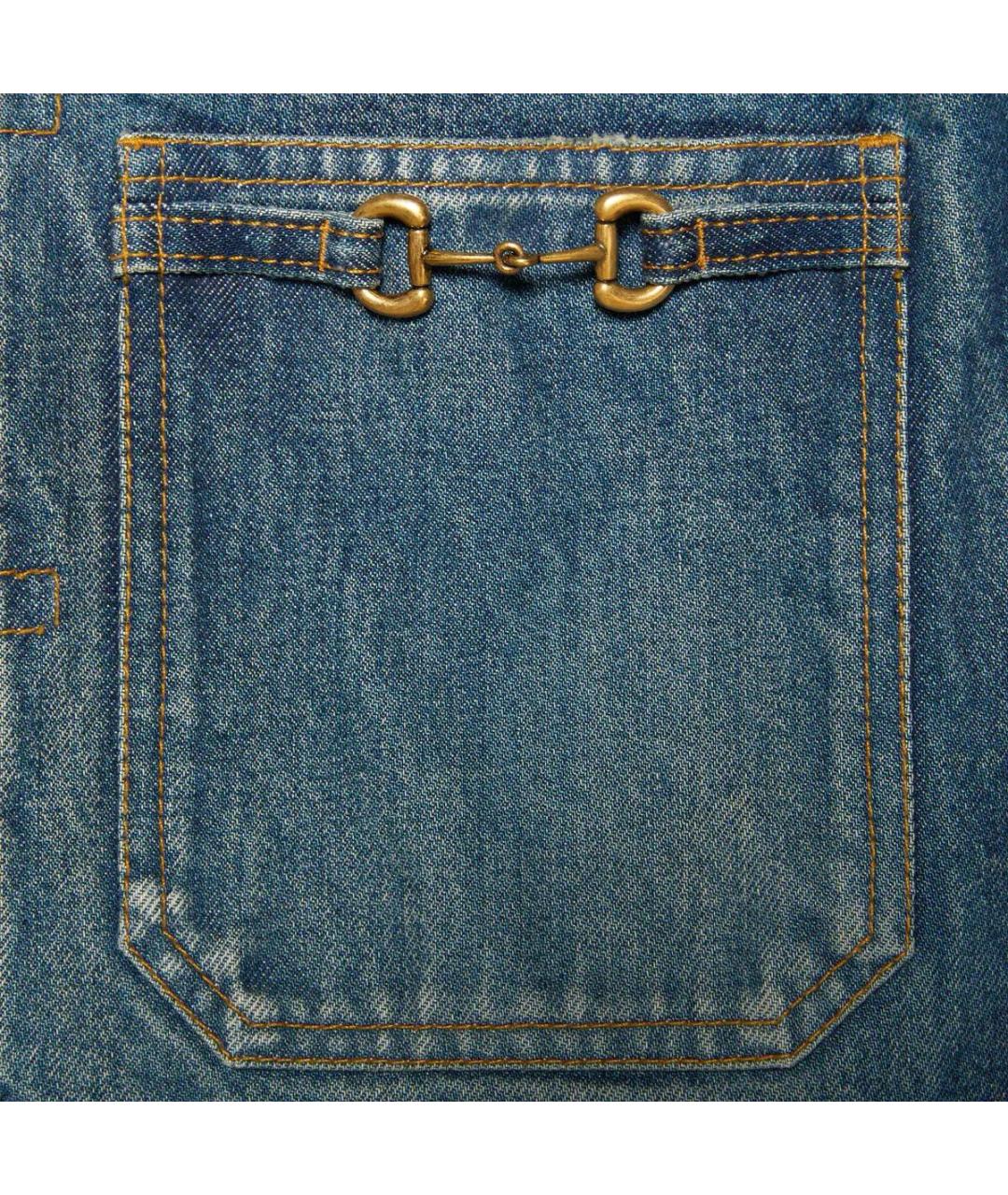 GUCCI Синяя деним куртка, фото 7