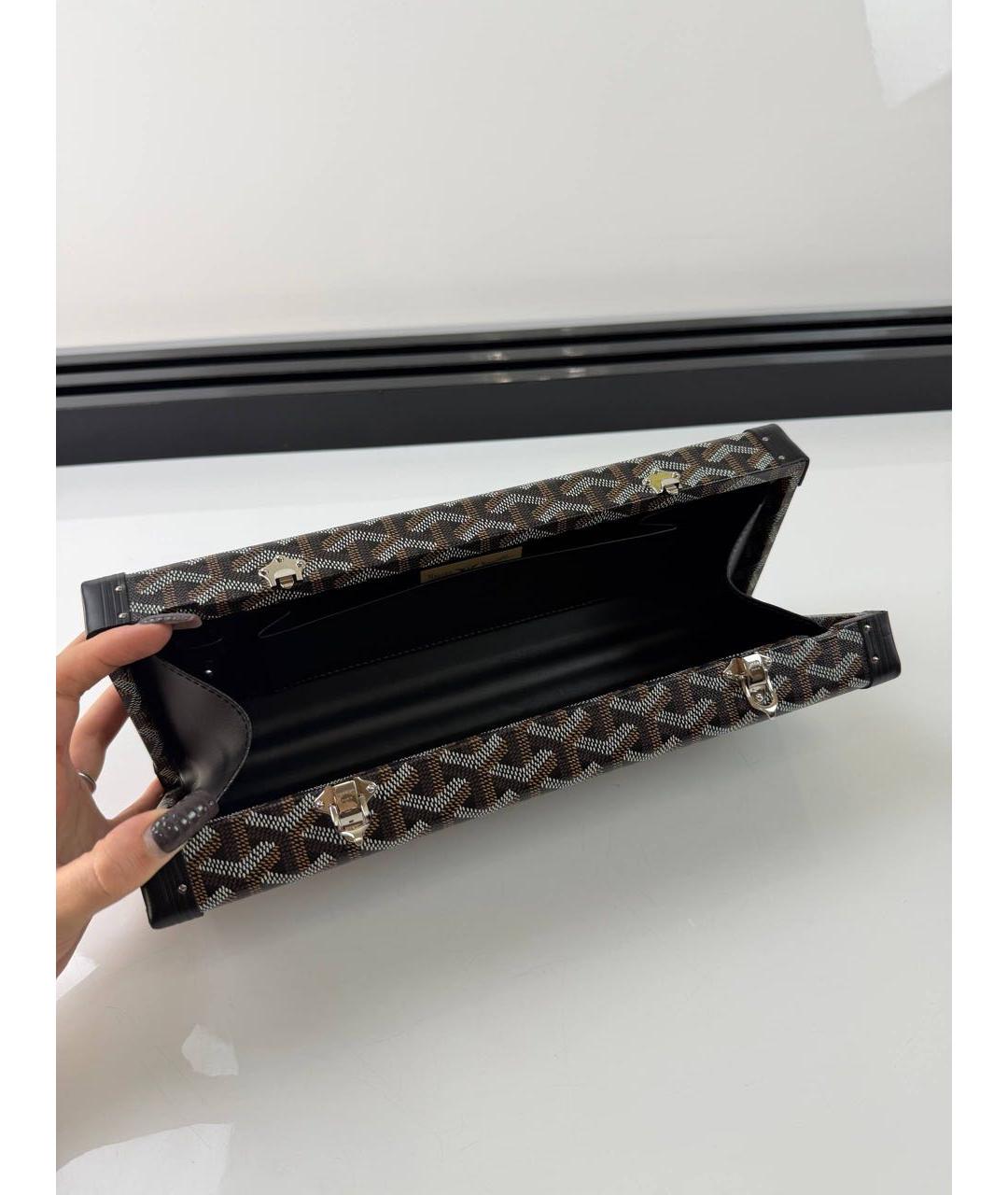 GOYARD Черная кожаная сумка через плечо, фото 4