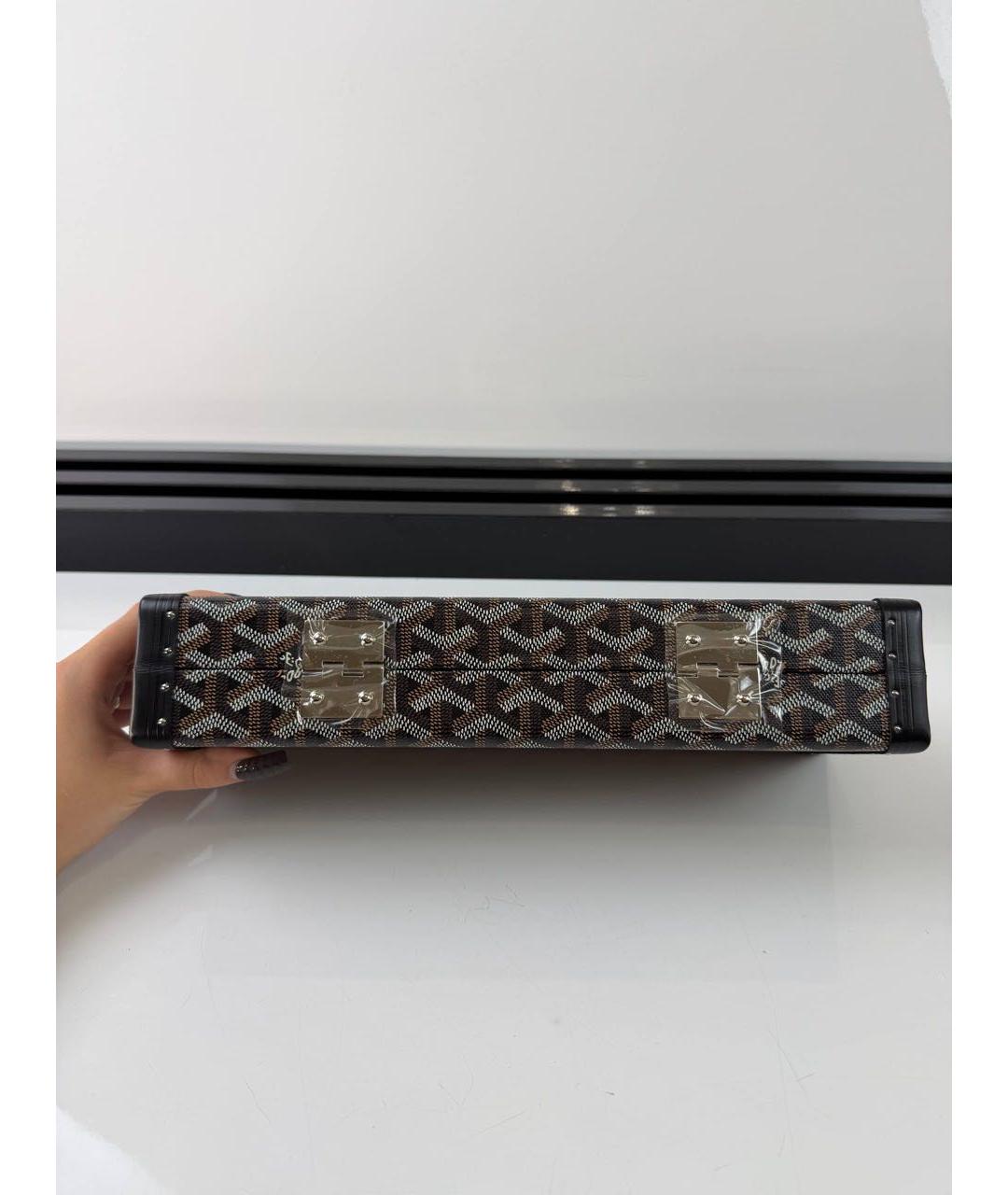 GOYARD Черная кожаная сумка через плечо, фото 6