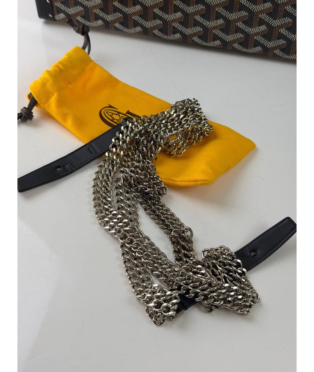 GOYARD Черная кожаная сумка через плечо, фото 5